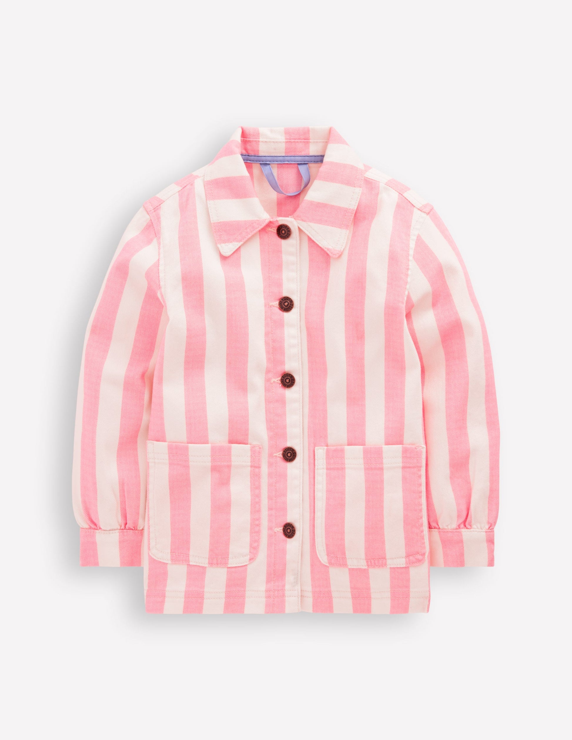 Denim Jacket-Pink Stripes-5