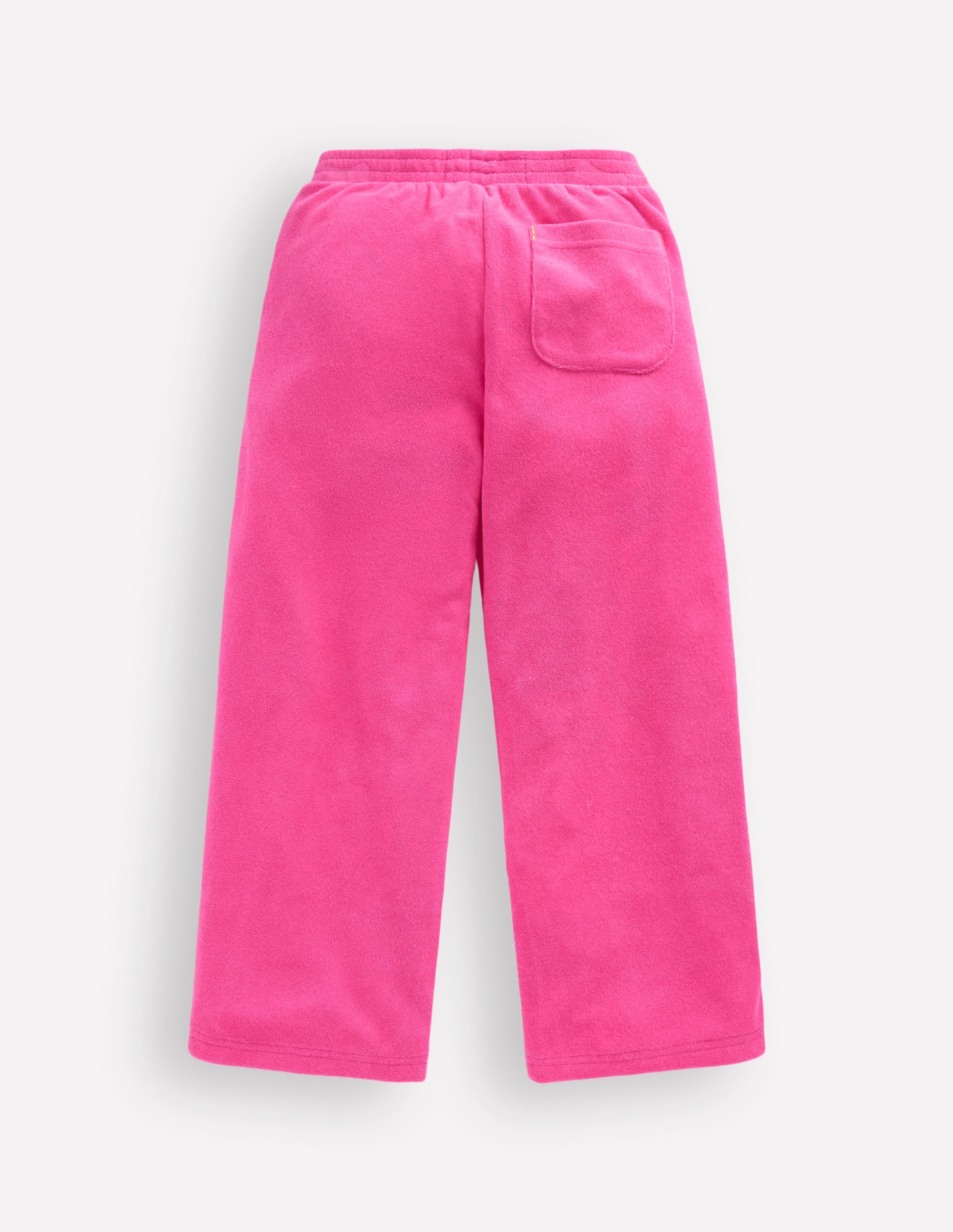 Straight Towelling Trousers-Pink Embroidered - Image 4