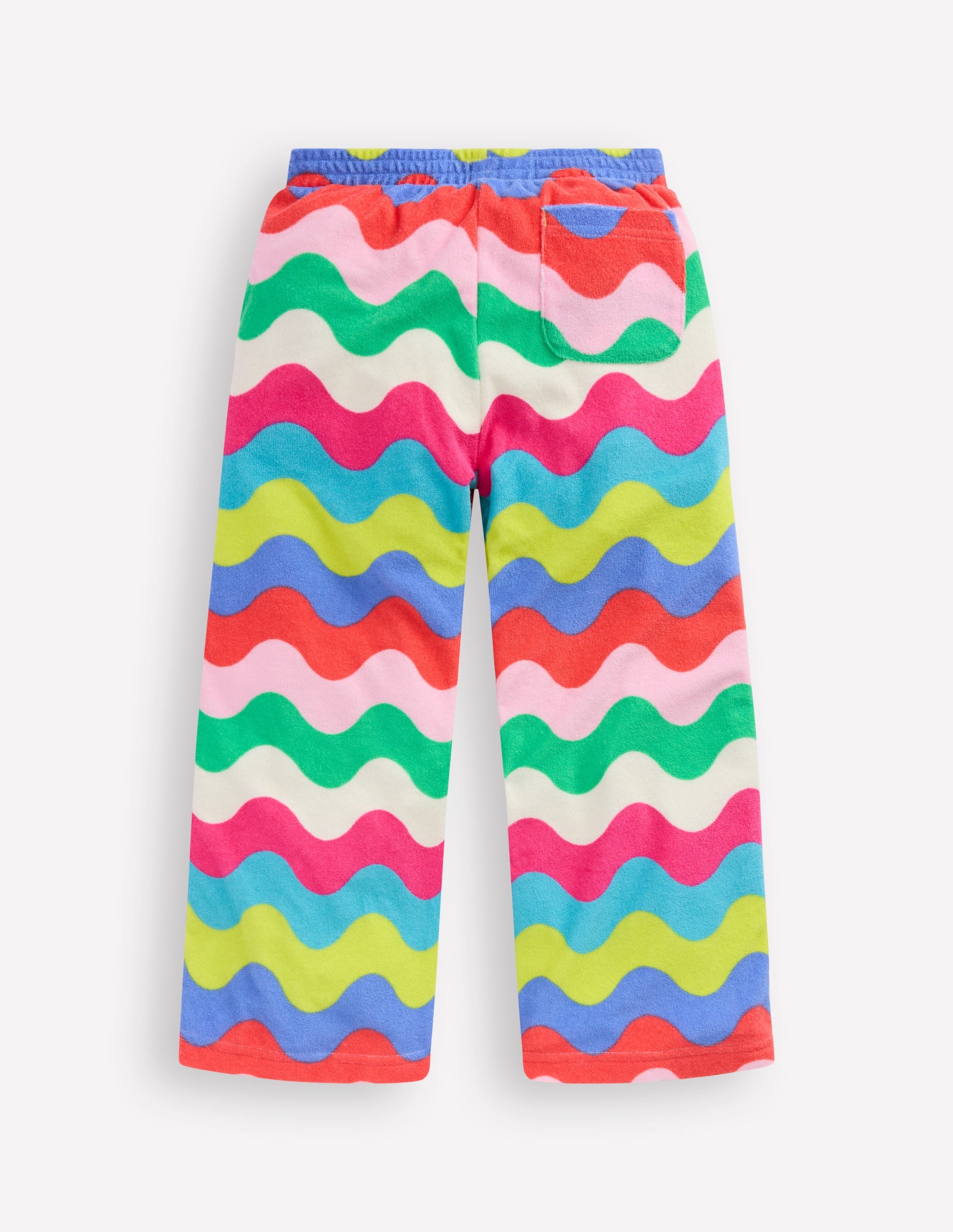 Straight Towelling Trousers-Multi Wave Stripe - Image 2