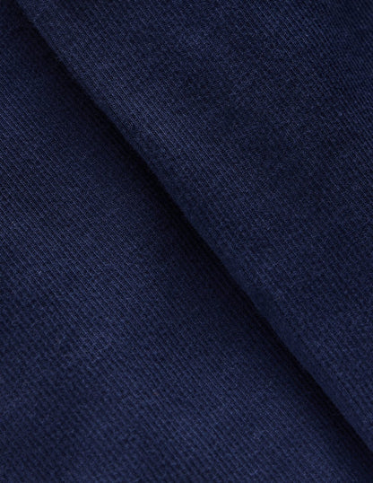 Ribbed Flared Legging-College Navy-7