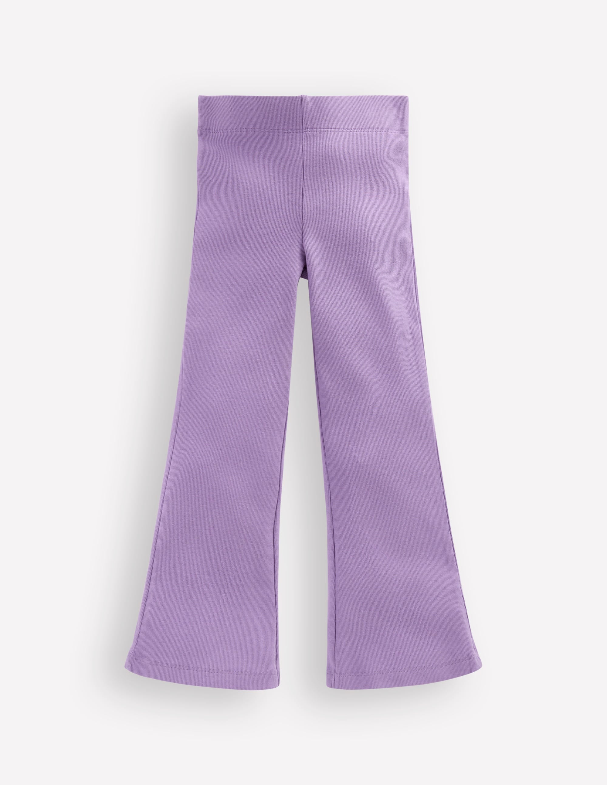 Ribbed Flared Leggings-Lilac - Image 1
