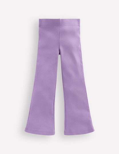 Ribbed Flared Legging-Lilac-1