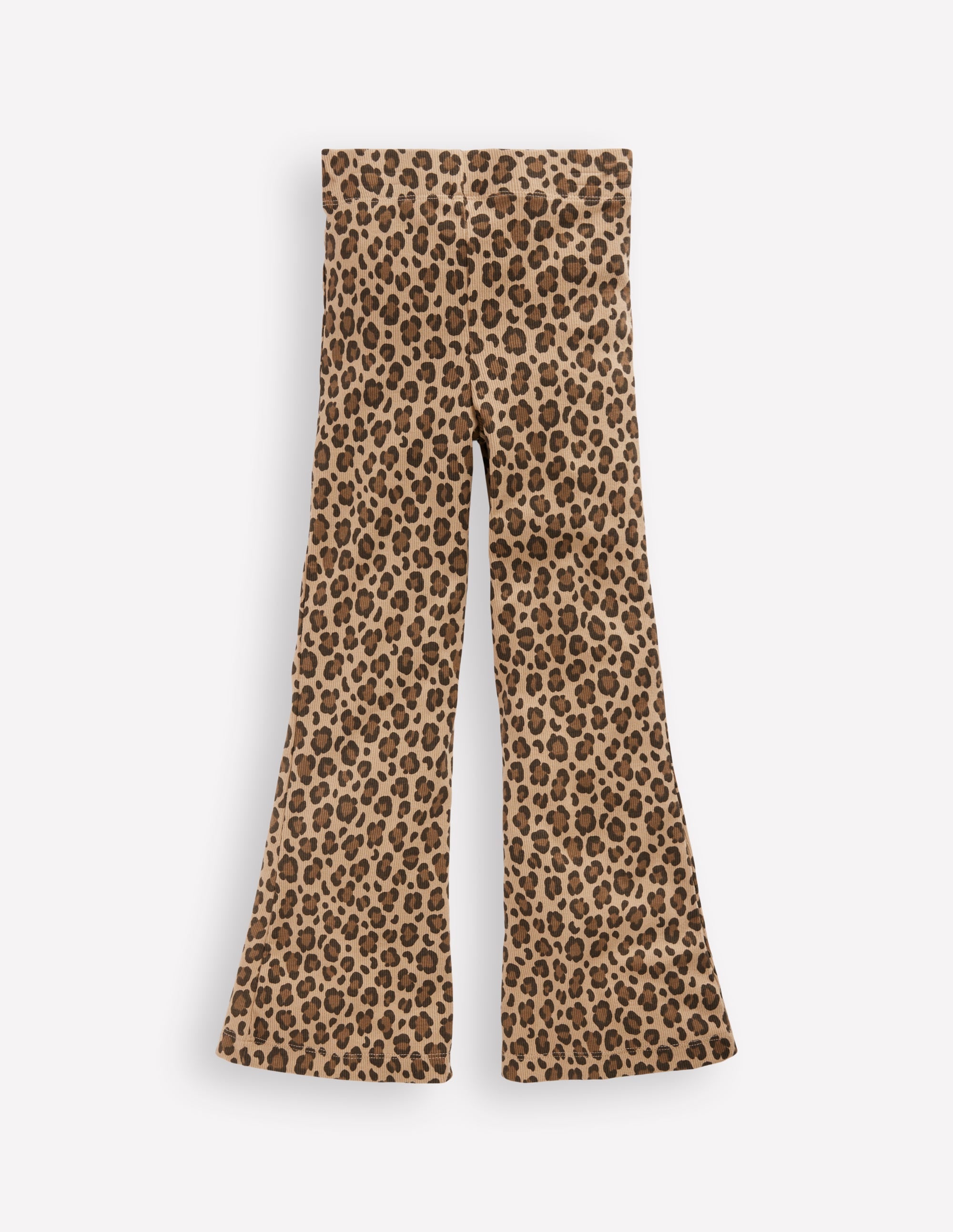 Ribbed Flared Leggings-Leopard - Image 5