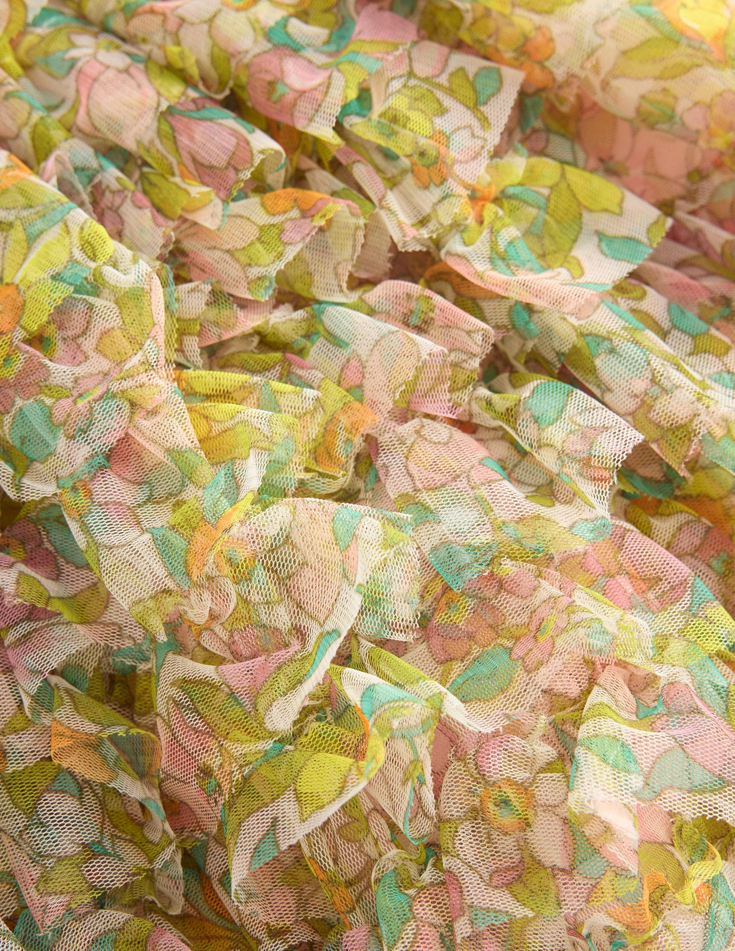 Tulle Ruffle Skirt-Soft Ivory Florabunda