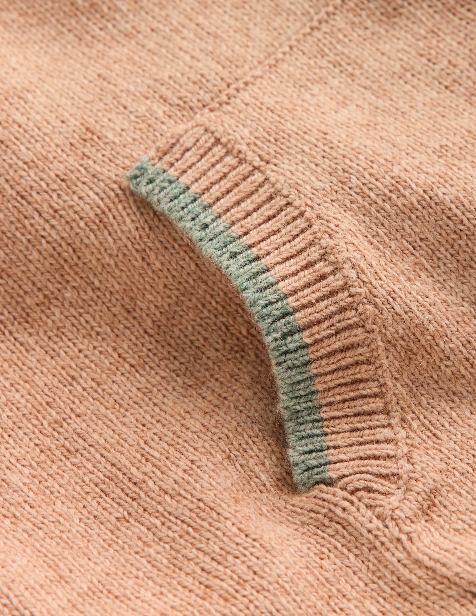 Knitted Hoodie-Oatmeal Marl - Image 3