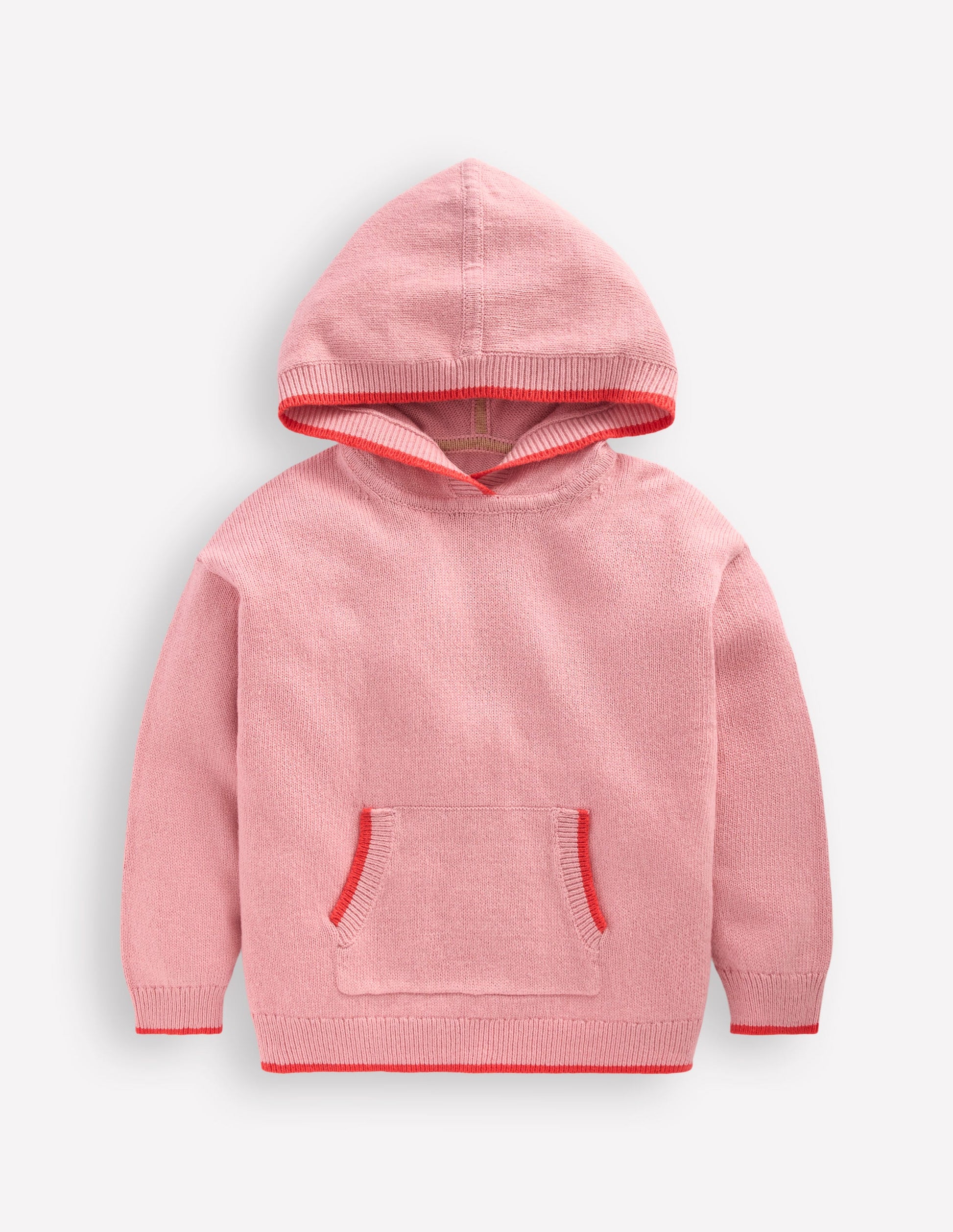 Knitted Hoodie-Vintage Pink Marl-1