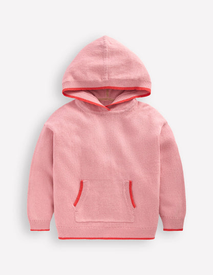 Knitted Hoodie-Vintage Pink Marl-1
