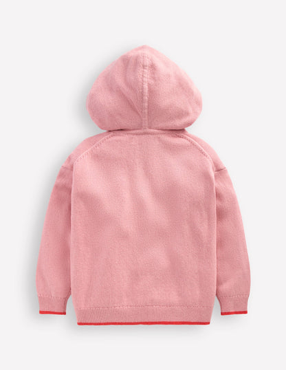 Knitted Hoodie-Vintage Pink Marl-2