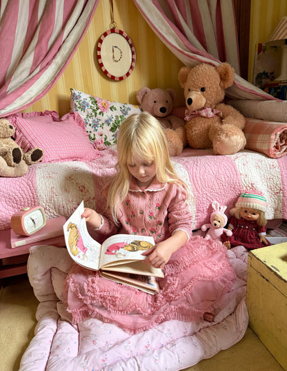 Collared Pointelle Cardigan-Vintage Pink-1