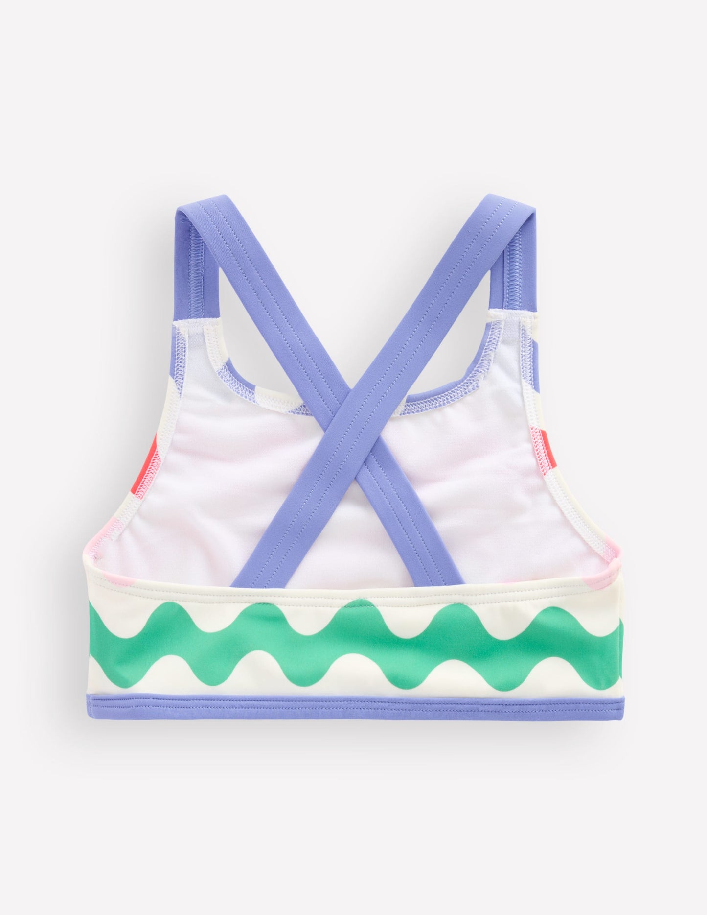 Cross-back Bikini Top-Multi Wave