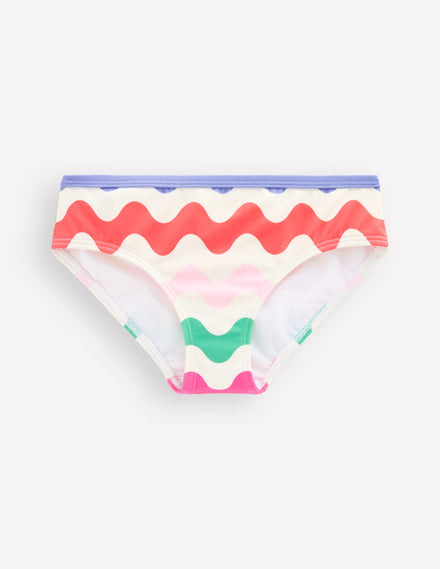 Patterned Bikini Bottoms-Multi Wave