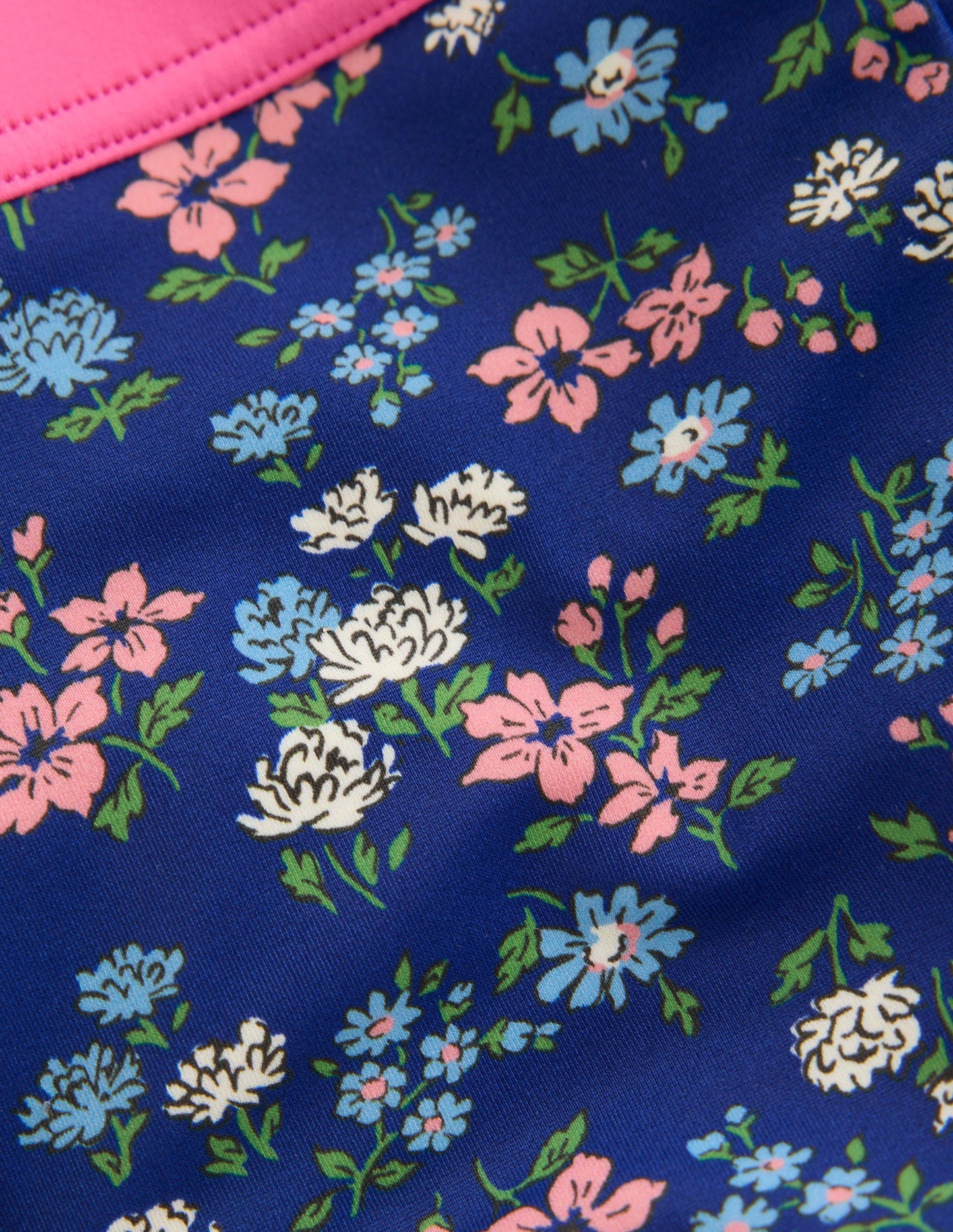 Patterned Swim Shorts-Sapphire Blue Meadow Floral