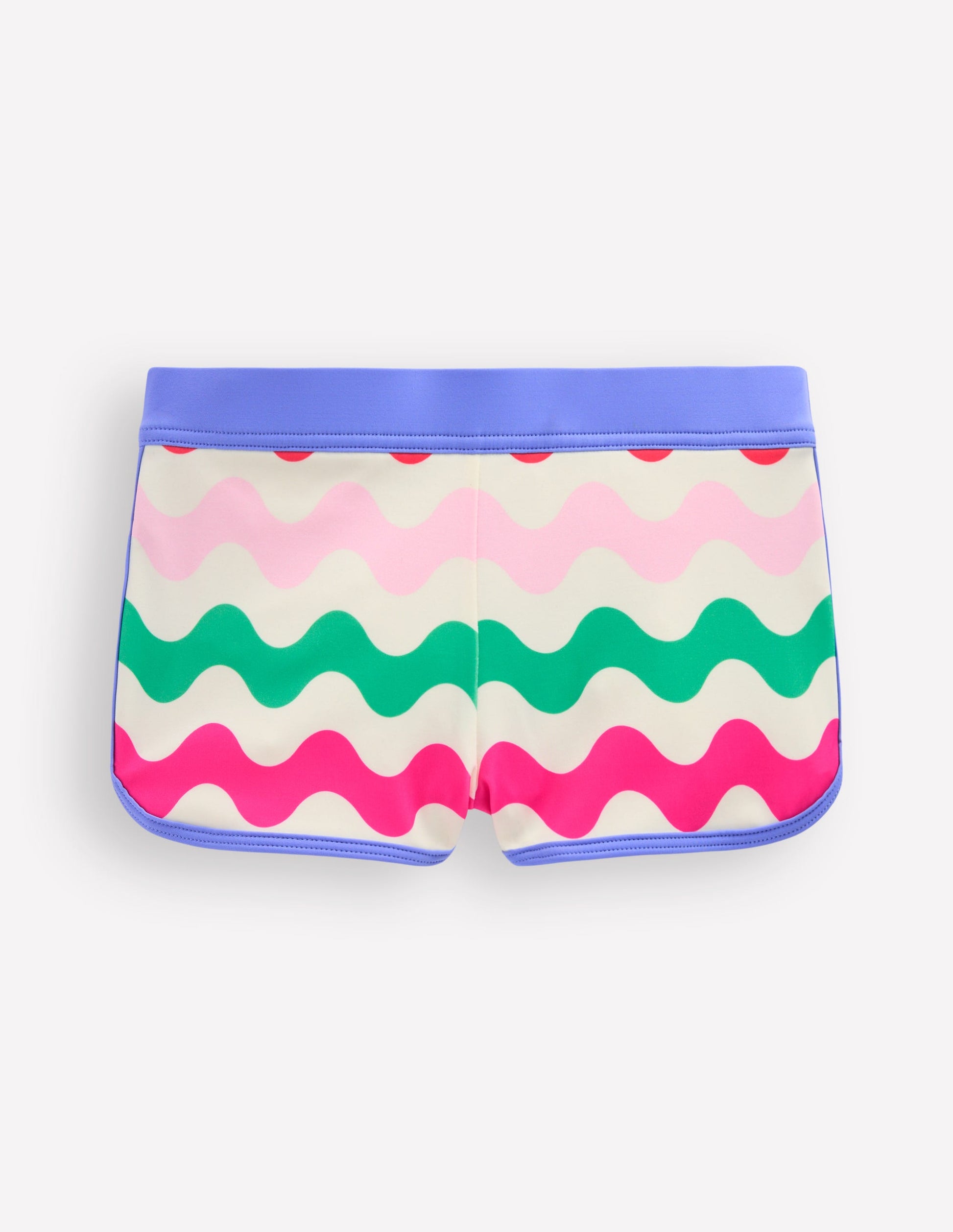 Patterned Swim Shorts-Multi Wave-1