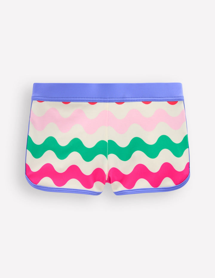 Patterned Swim Shorts-Multi Wave