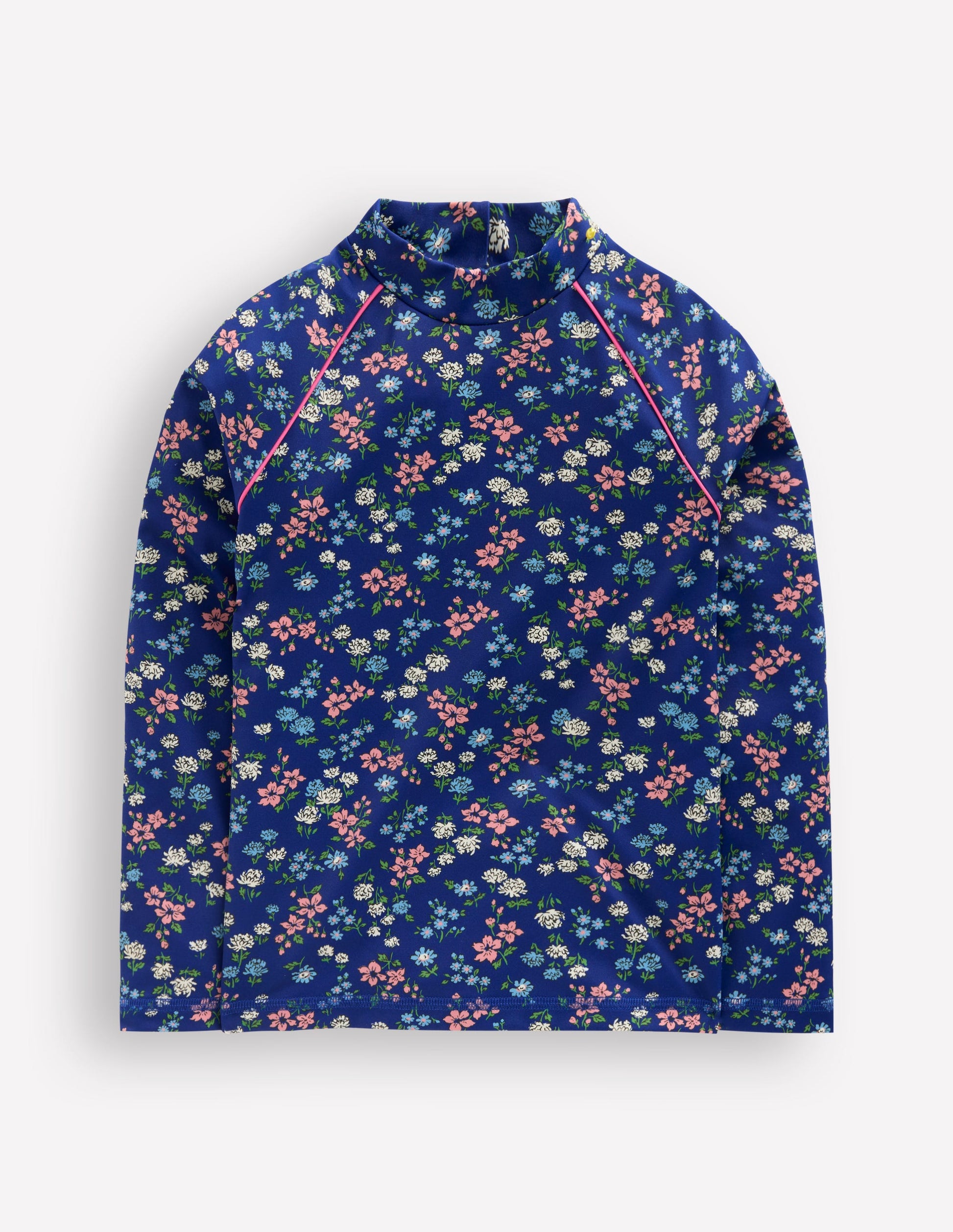 Sunsafe Patterned Rash Vest-Sapphire Blue Meadow Floral-1