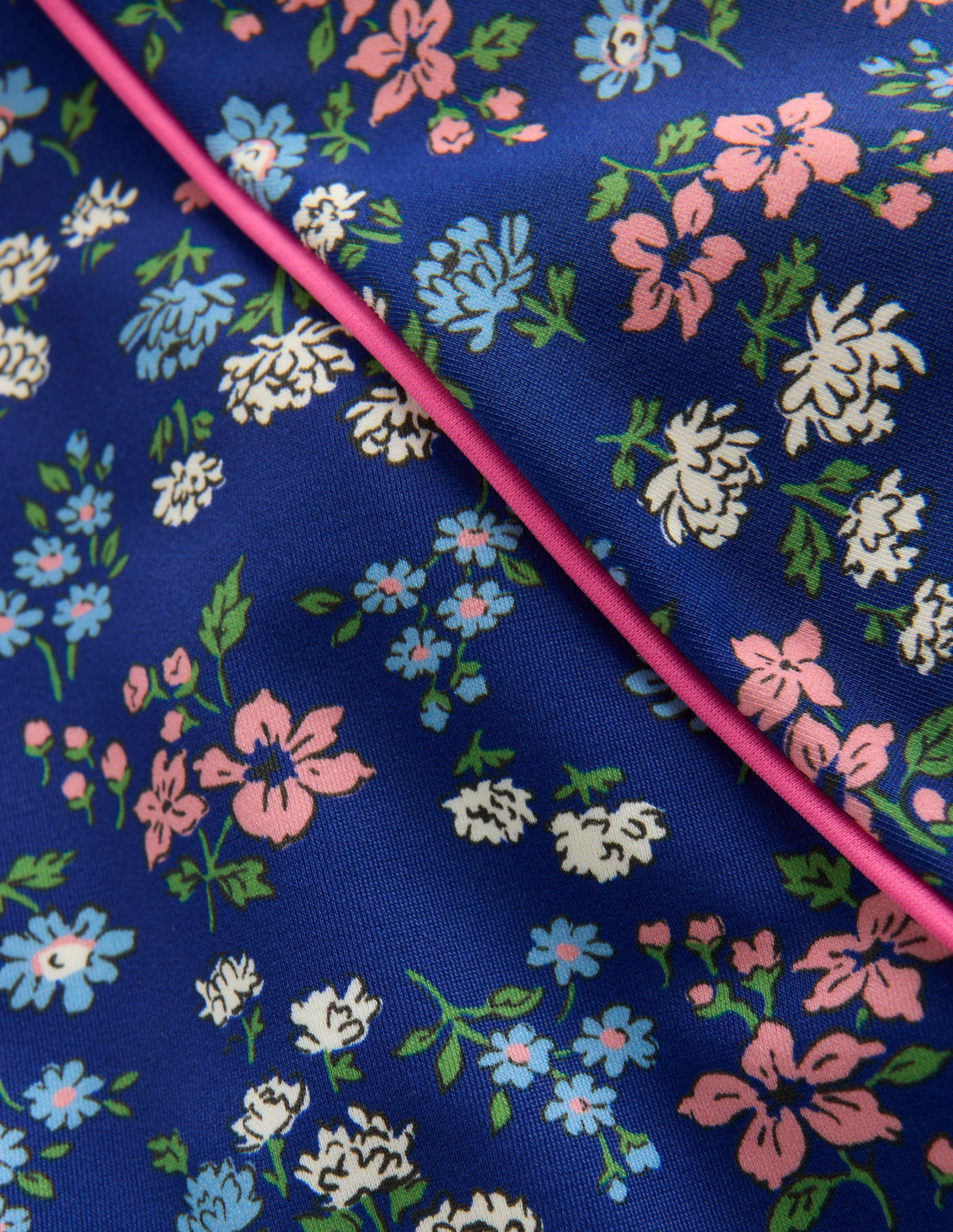 Sunsafe Patterned Rash Vest-Sapphire Blue Meadow Floral | Boden UK