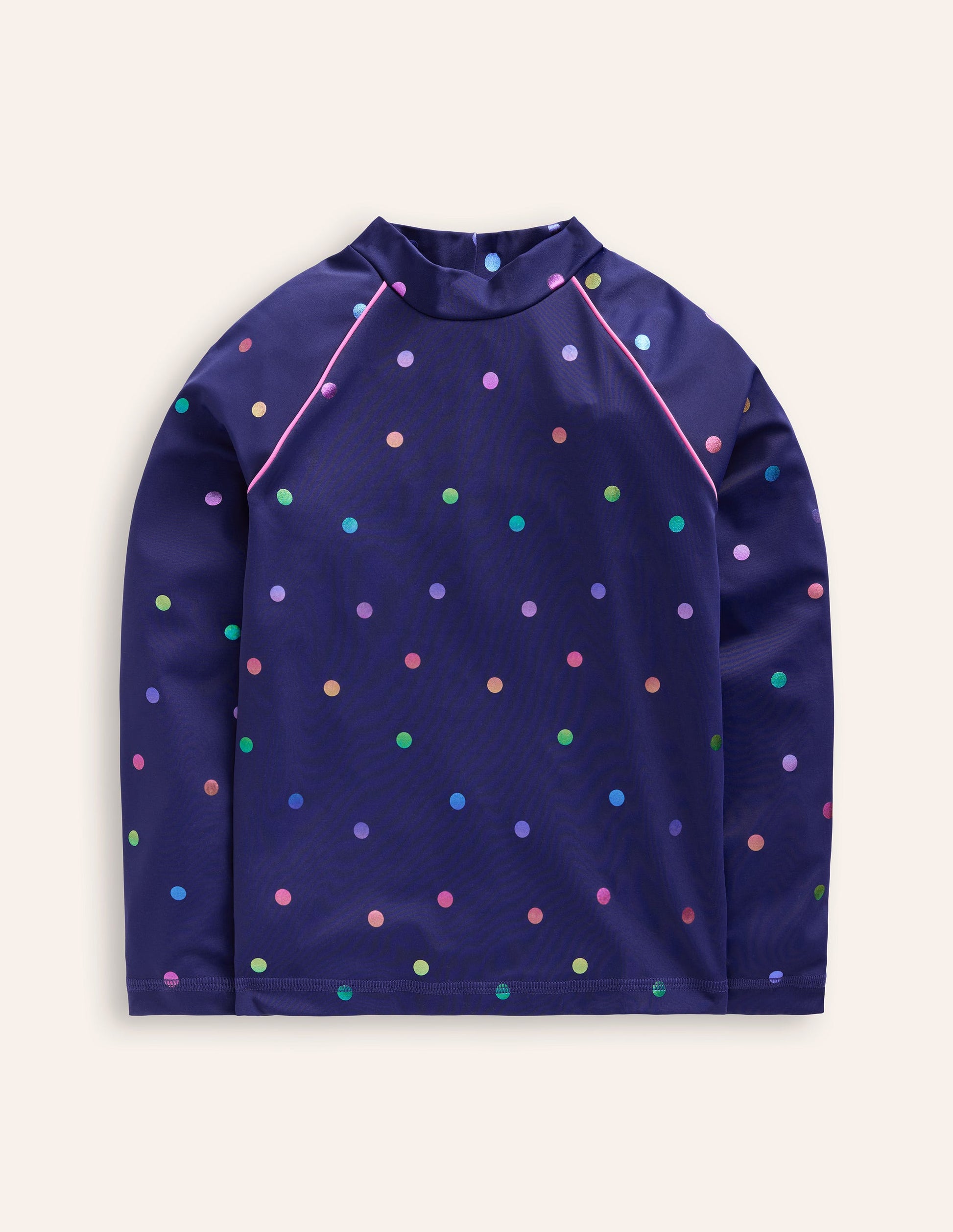 Sunsafe Patterned Rash Vest-Rainbow Foil Confetti Spot-1
