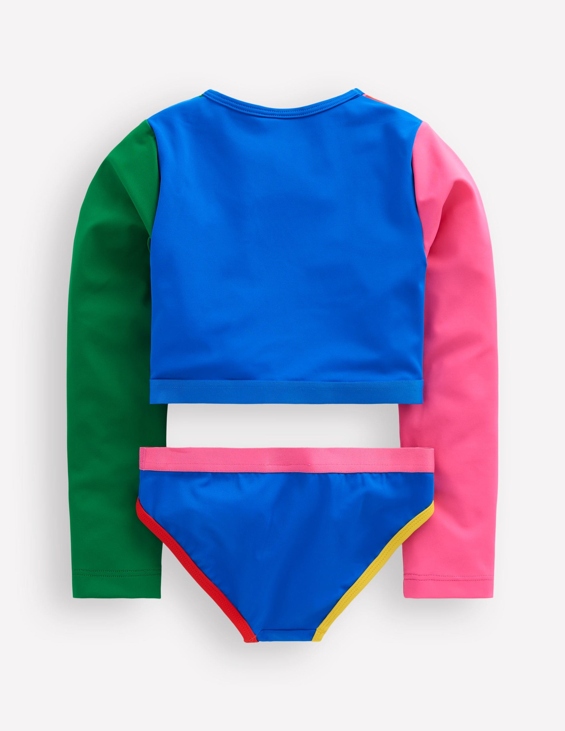 Cropped Rash Vest Set-Rainbow Sunray-2