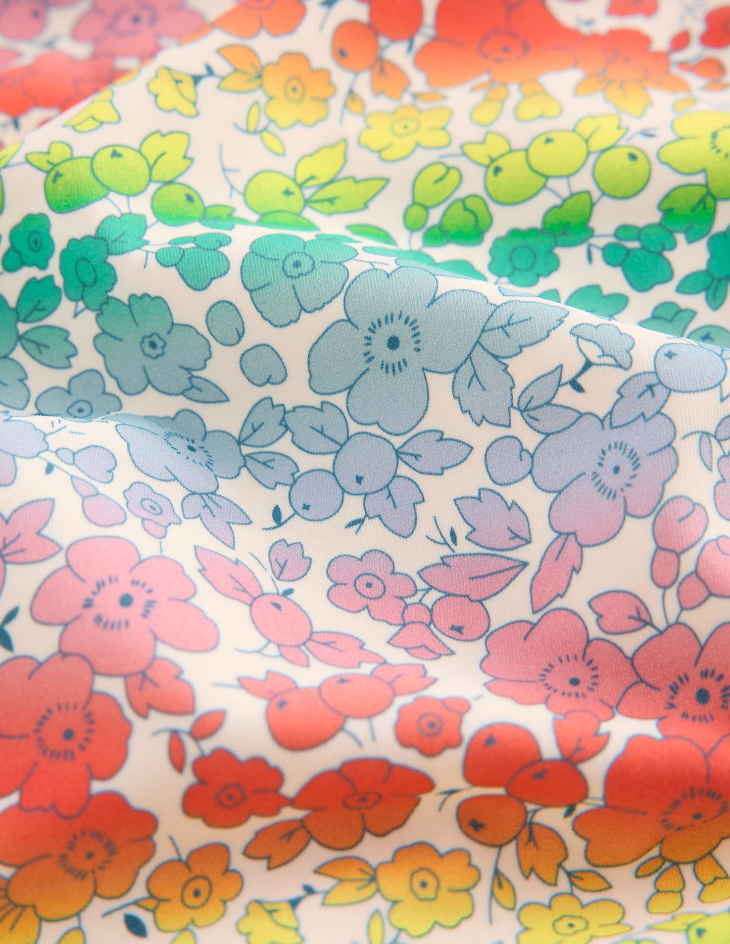 Ruched Tankini Set-Rainbow Ombre Flowerbed