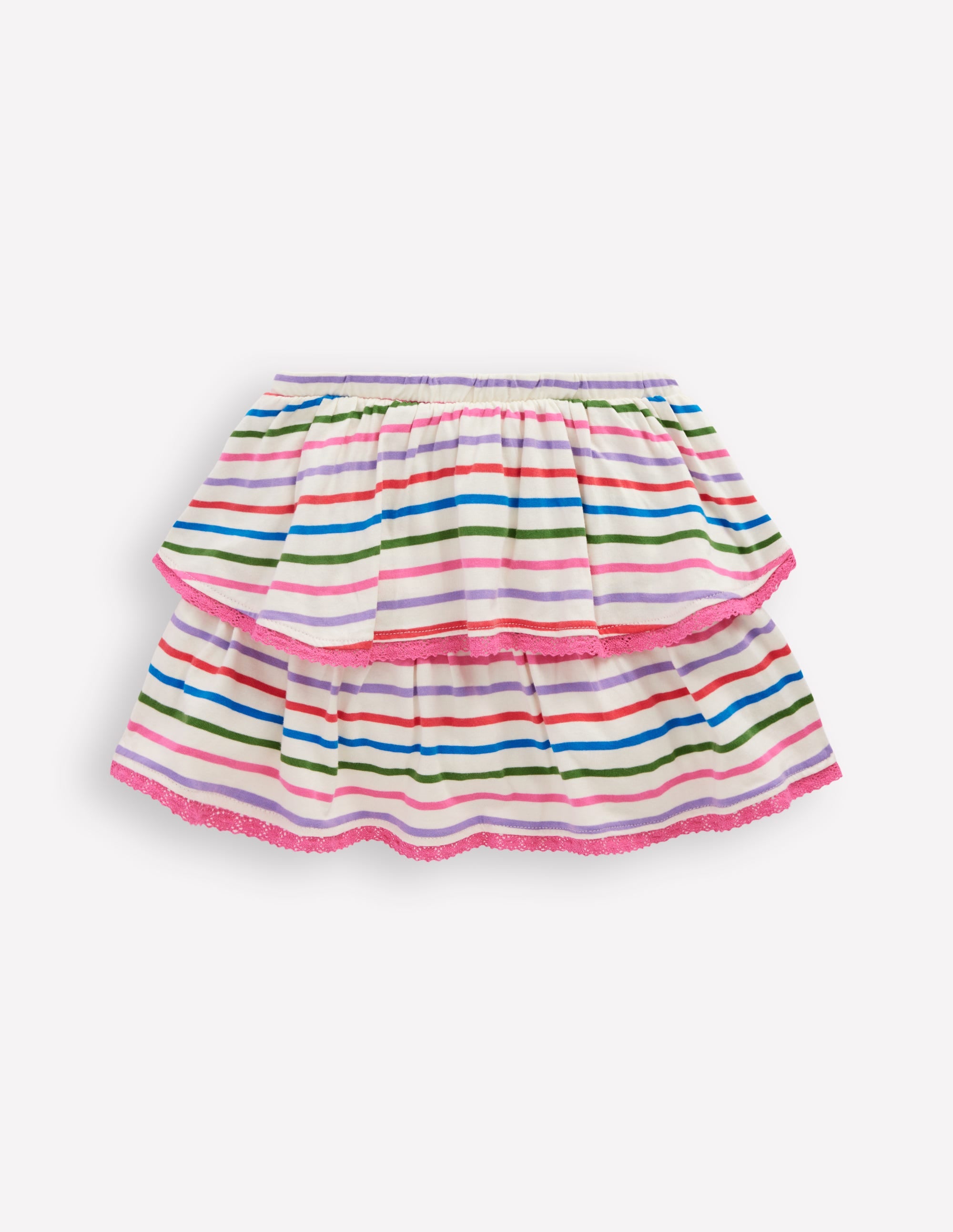 Ruffle Jersey Skort-Multi Stripe - Image 2
