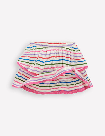 Ruffle Jersey Skort-Multi Stripe-4