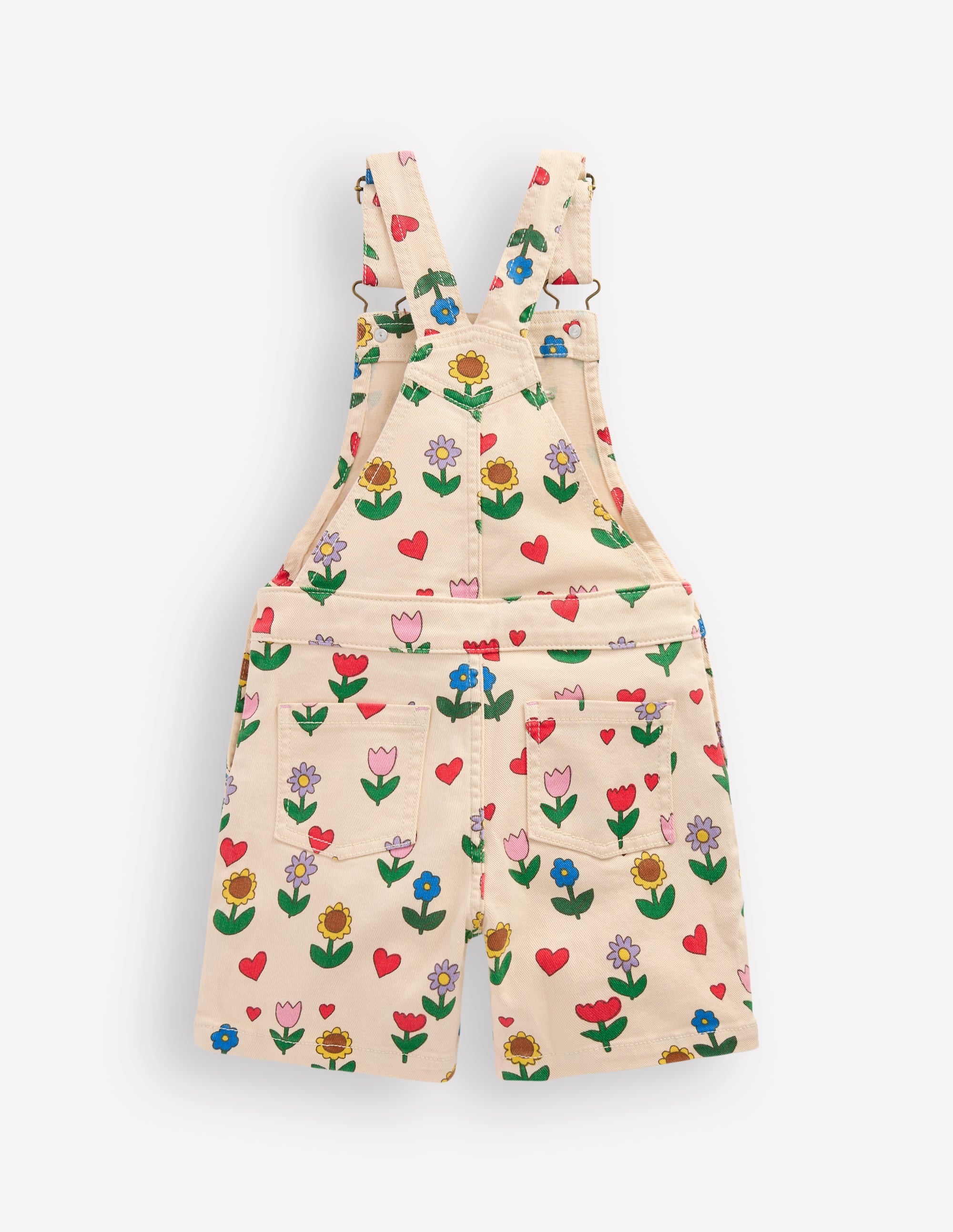Short Dungaree-Ivory Sunflower Garden - Image 2