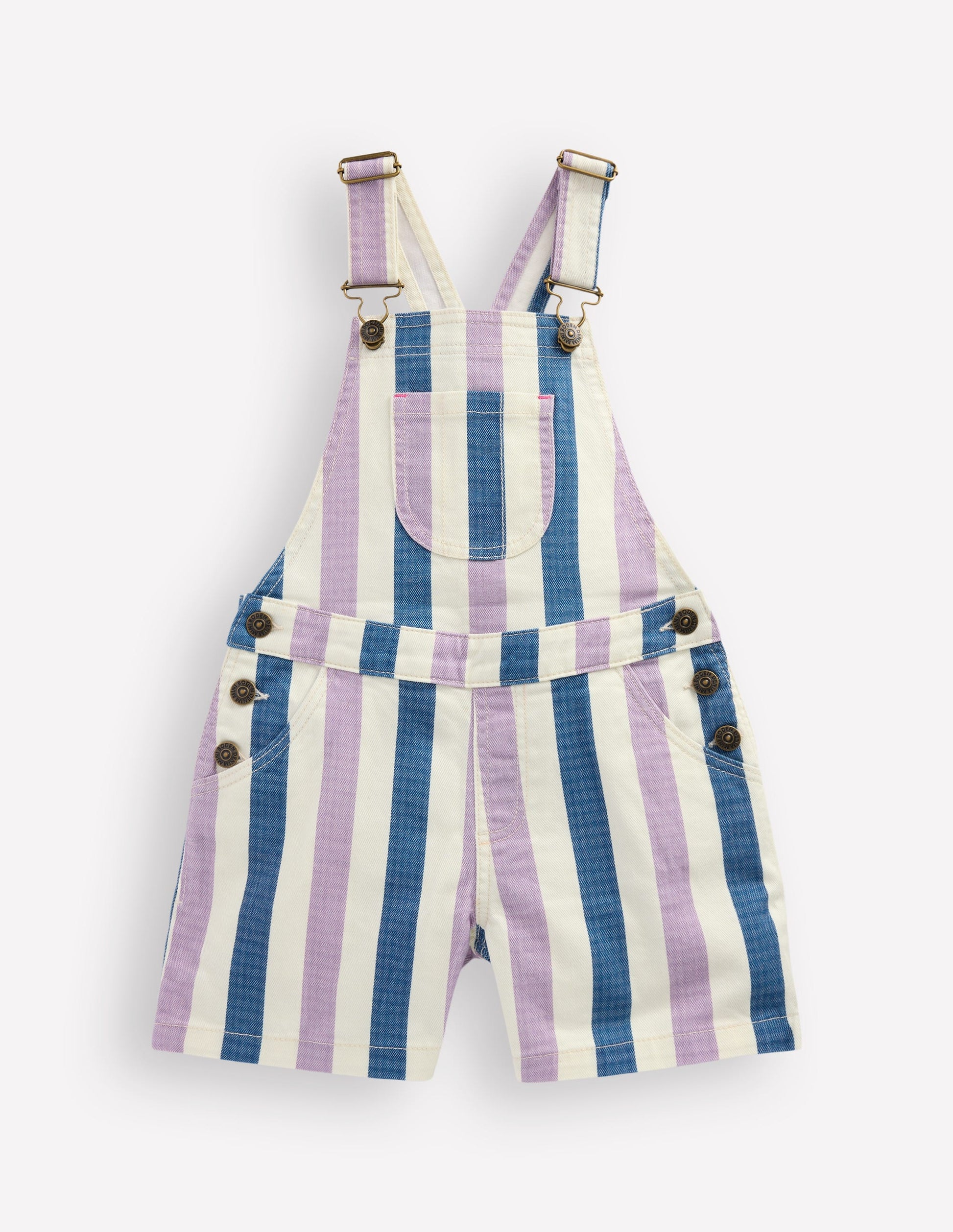 Short Dungaree-Purple/Navy Stripe-1