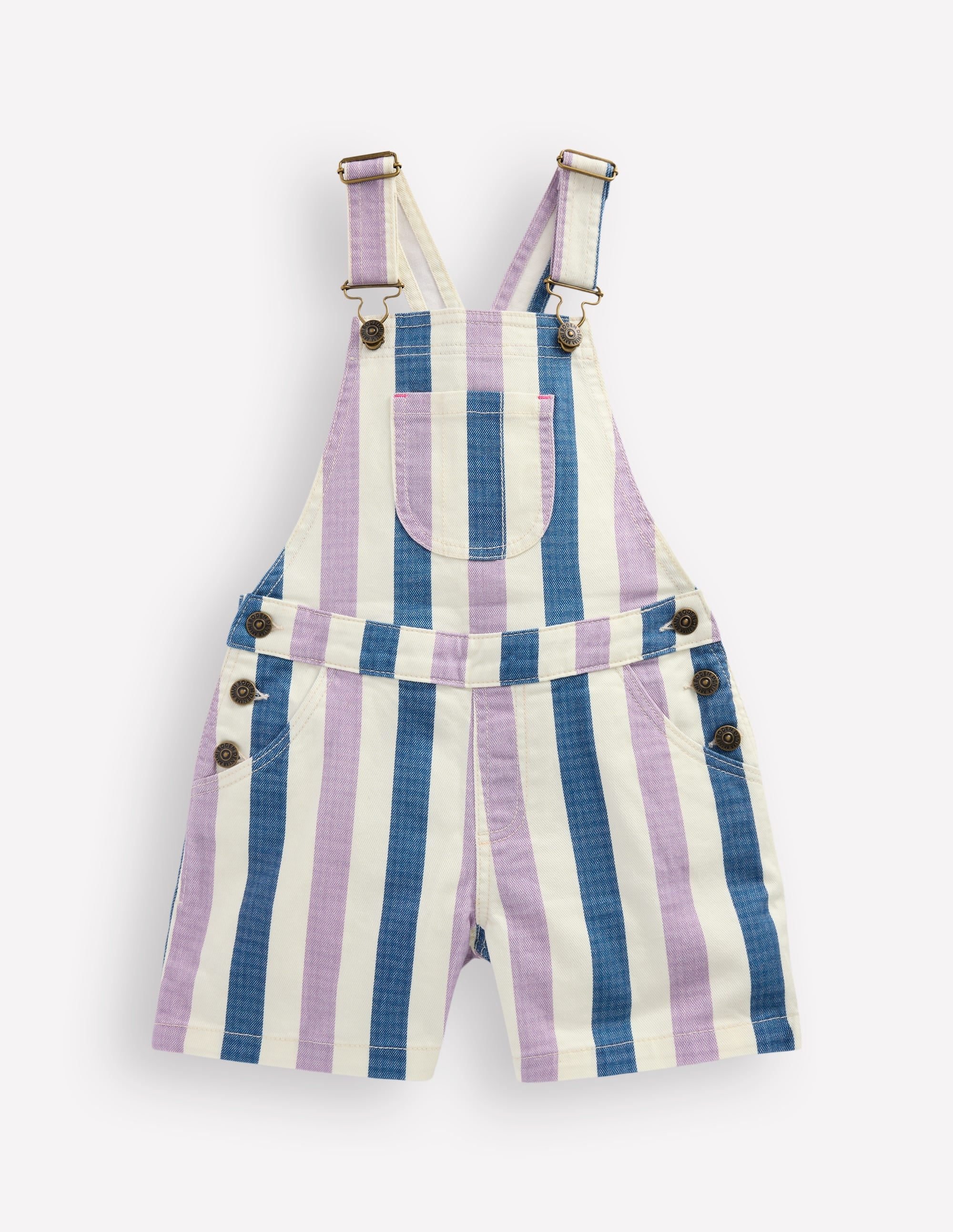 Short Dungaree-Purple/Navy Stripe - Image 1
