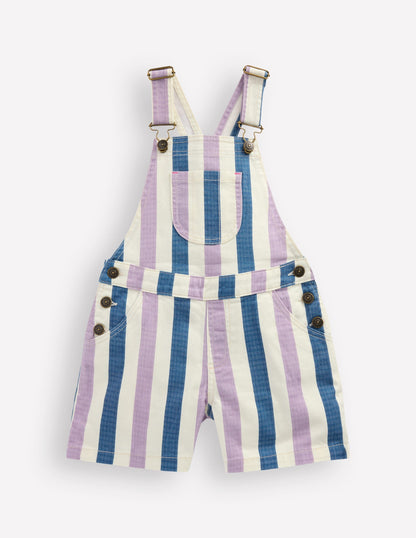 Short Dungaree-Purple/Navy Stripe-1