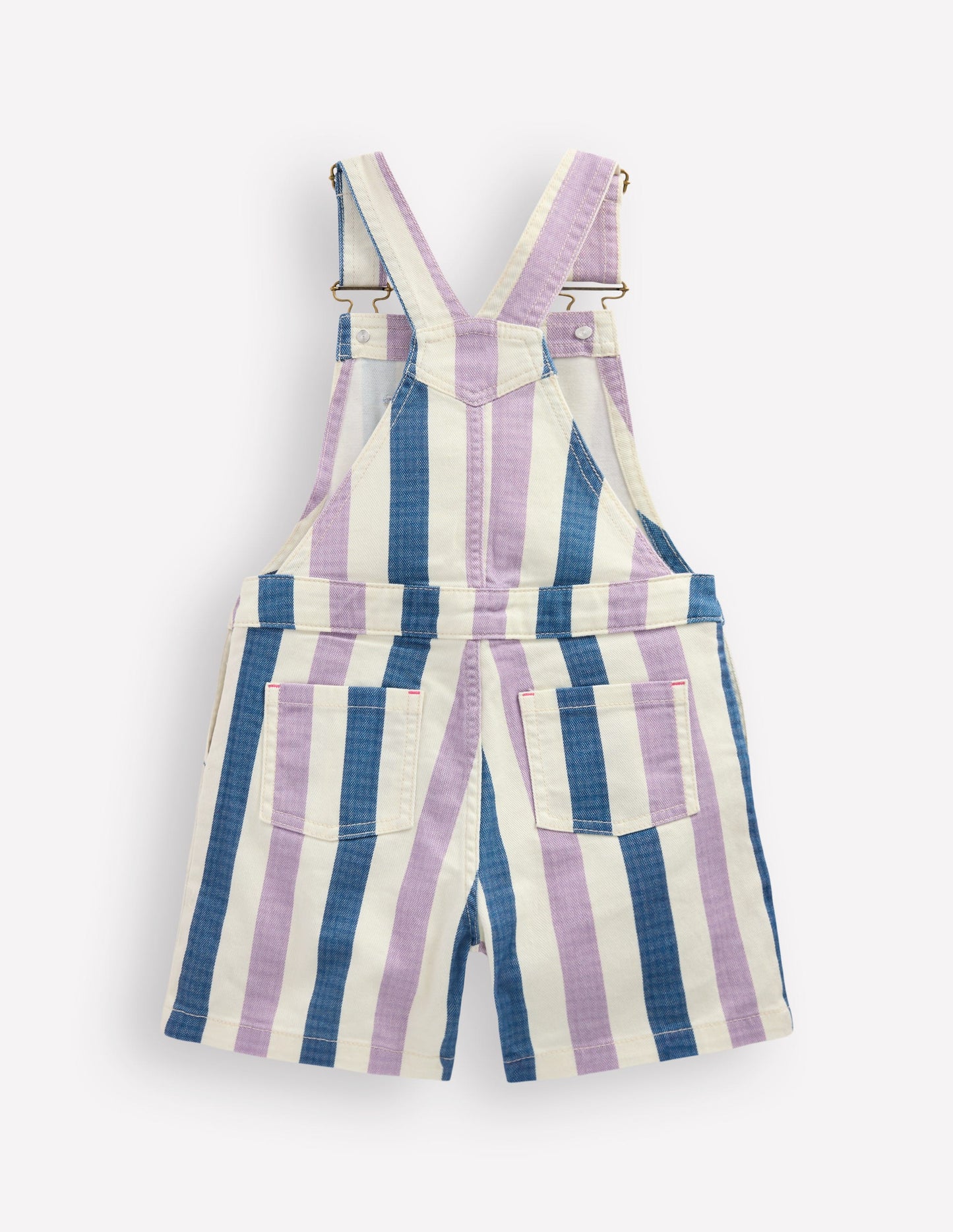 Short Dungaree-Purple/Navy Stripe