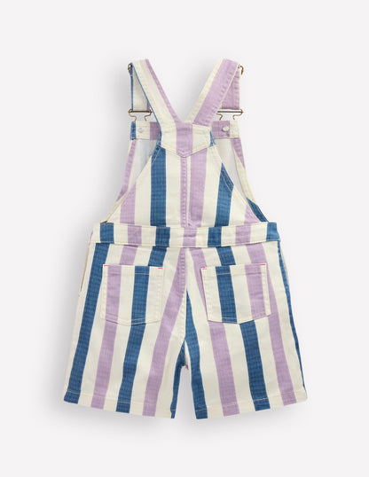 Short Dungaree-Purple/Navy Stripe-2