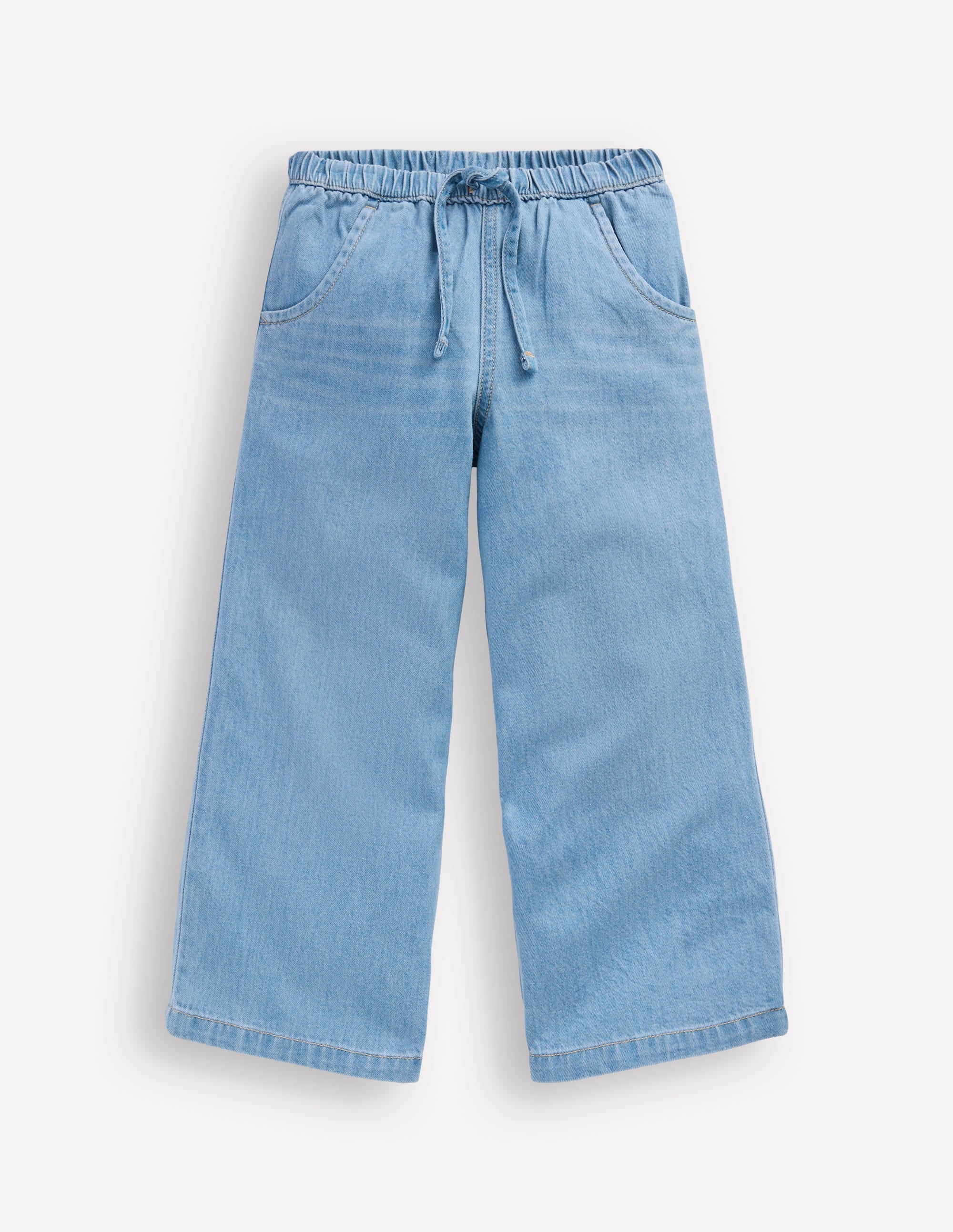 Draw Cord Jean-Light Wash Denim - Image 1