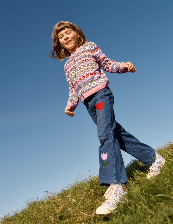 Relaxed Jean-Mid Vintage Applique