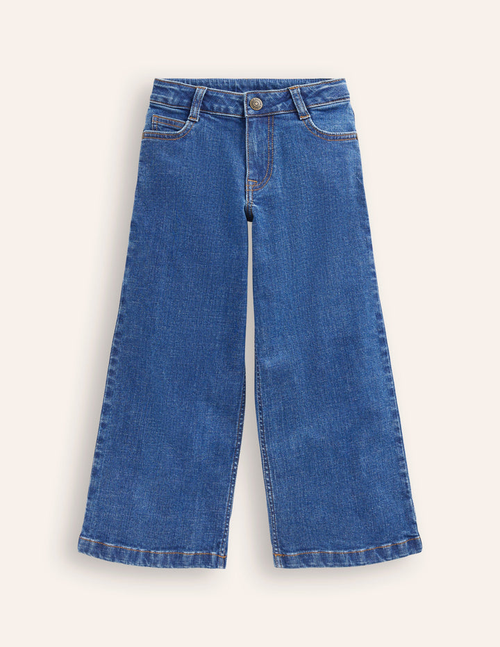 Wide Leg Jeans-Mid Vintage Denim
