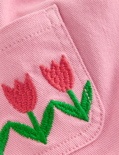 Wide Leg Pull-on-Pink Tulips-7