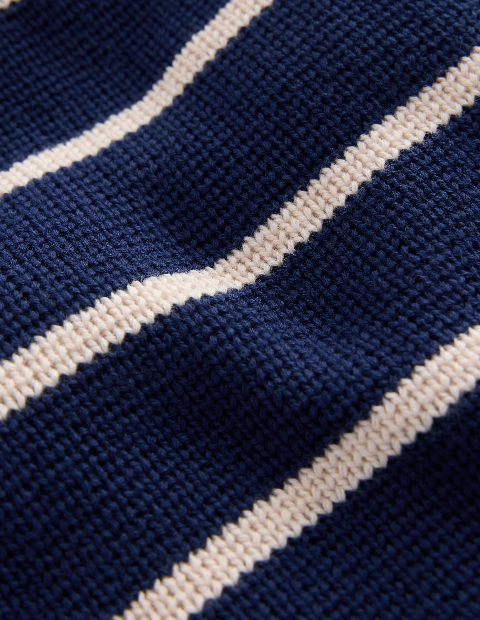 Knitted Skirt-College Navy and Ivory Stripe-4