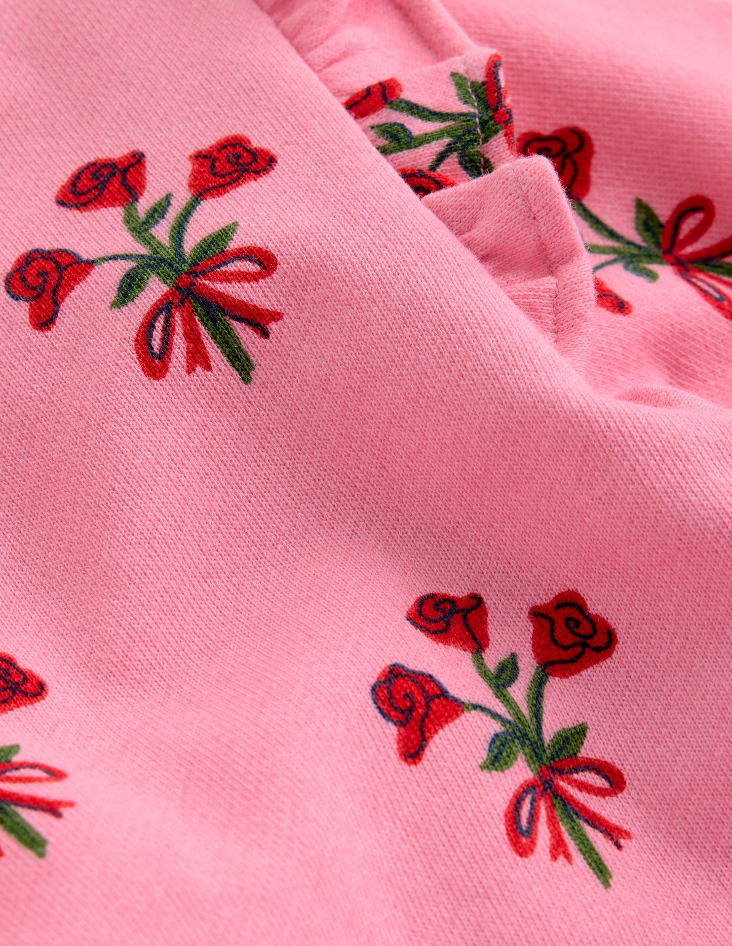 Sweat Tunic and Flare Set-Pink Posy