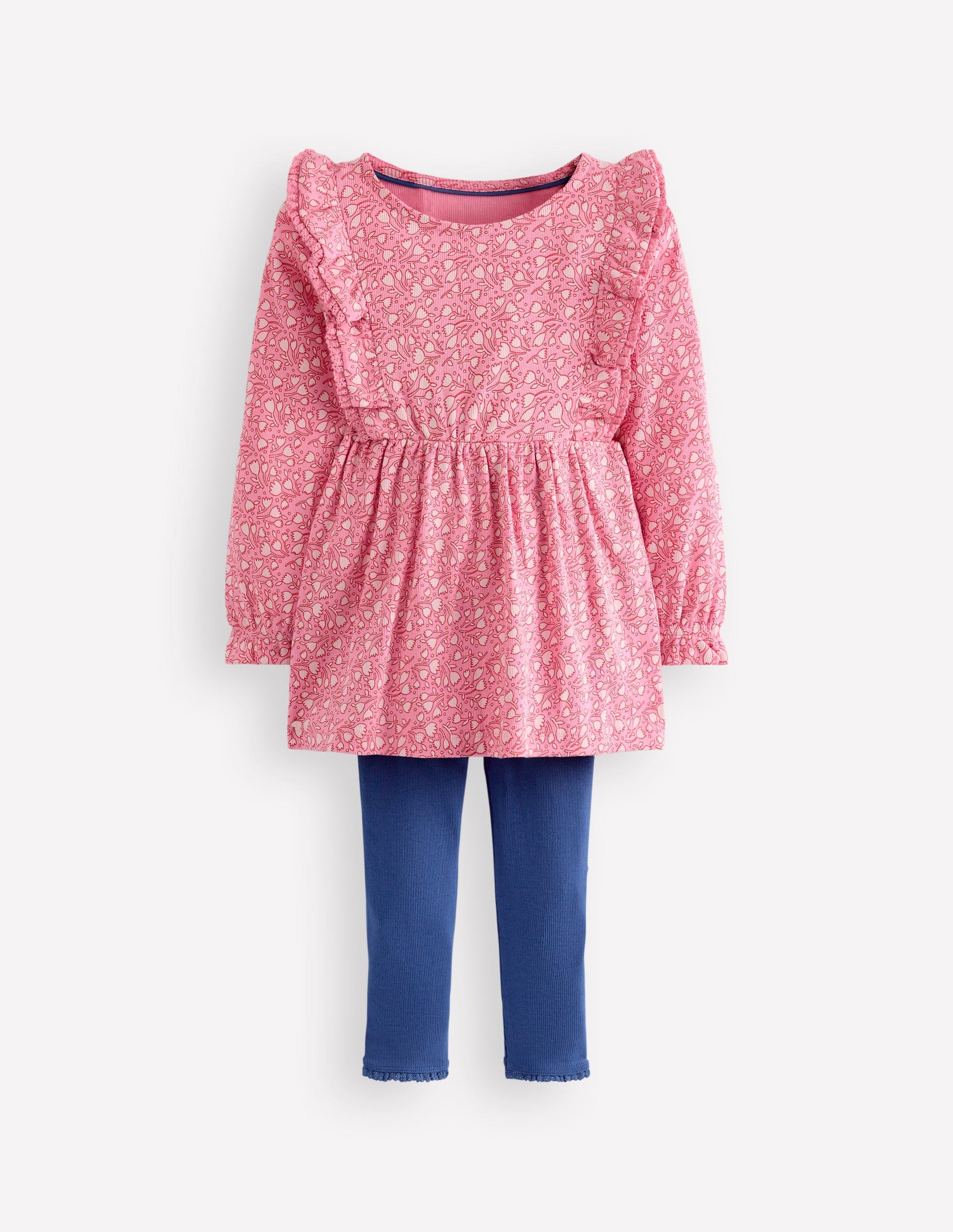 Ribbed Tunic Set-Sea Pink Tiny Tulip-1