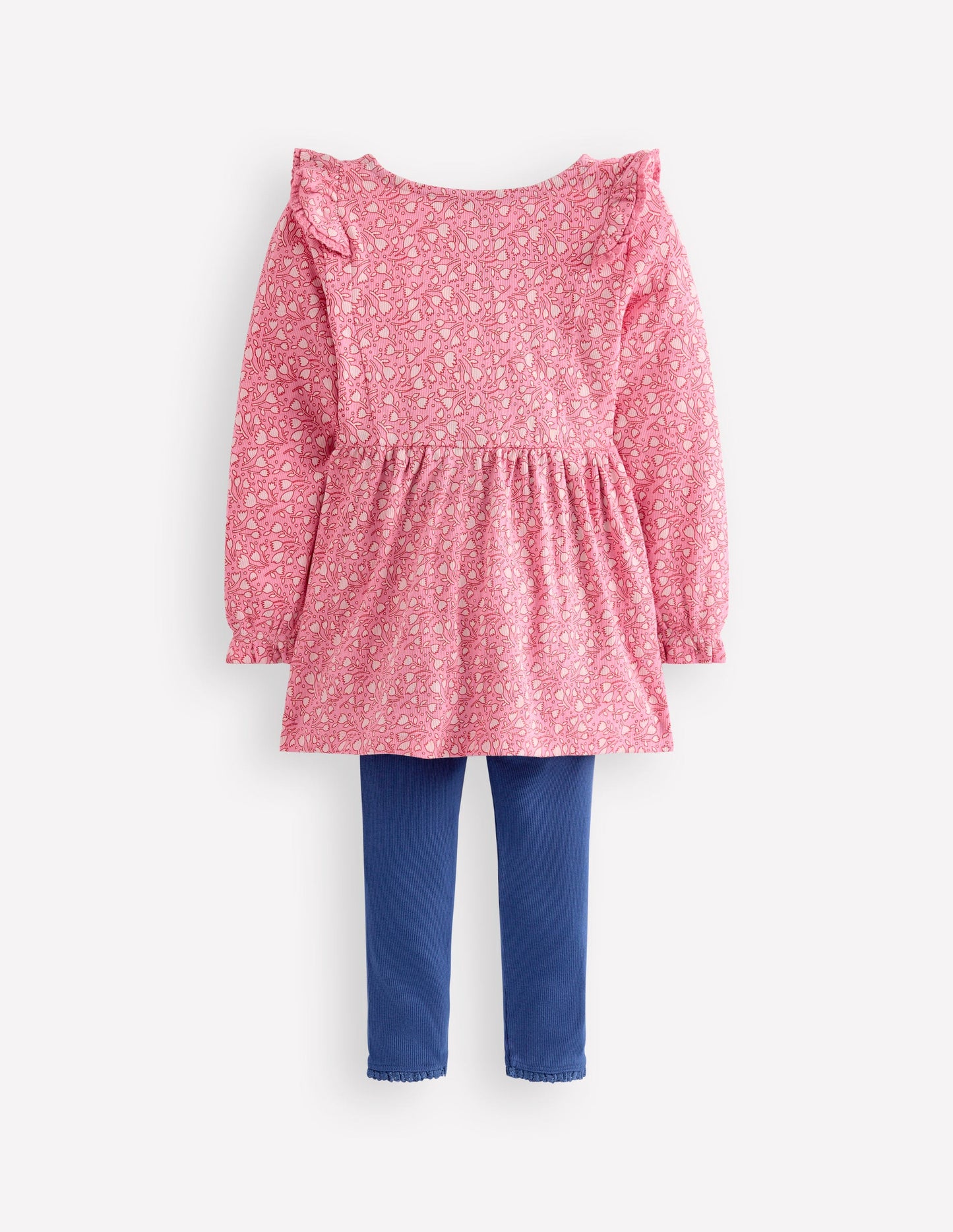 Ribbed Tunic Set-Sea Pink Tiny Tulip