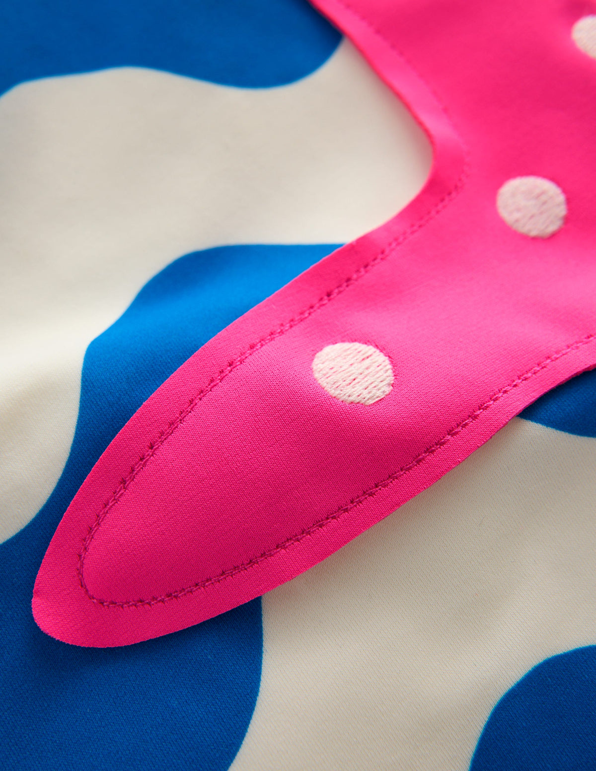 One Shoulder Appliqué Swimsuit-Kingfisher Blue Wave Starfish - Image 3