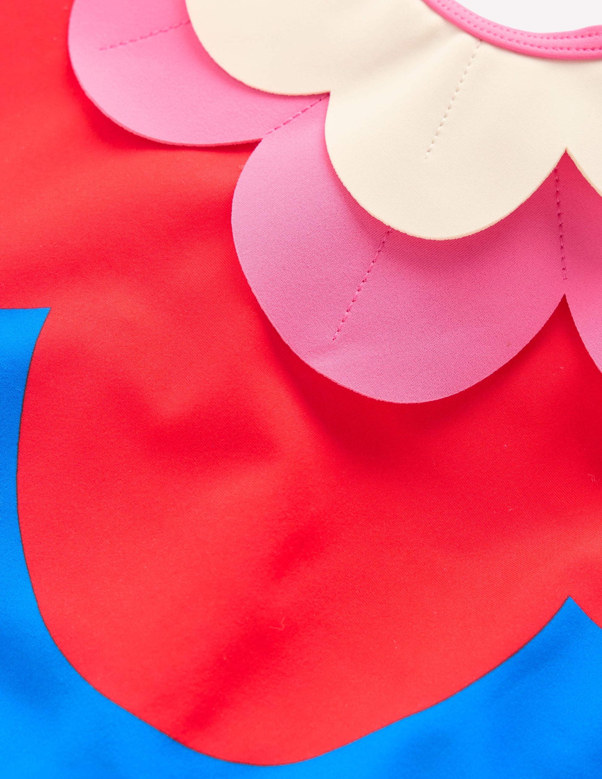 One Shoulder Appliqué Swimsuit-Cut Out Flower-3