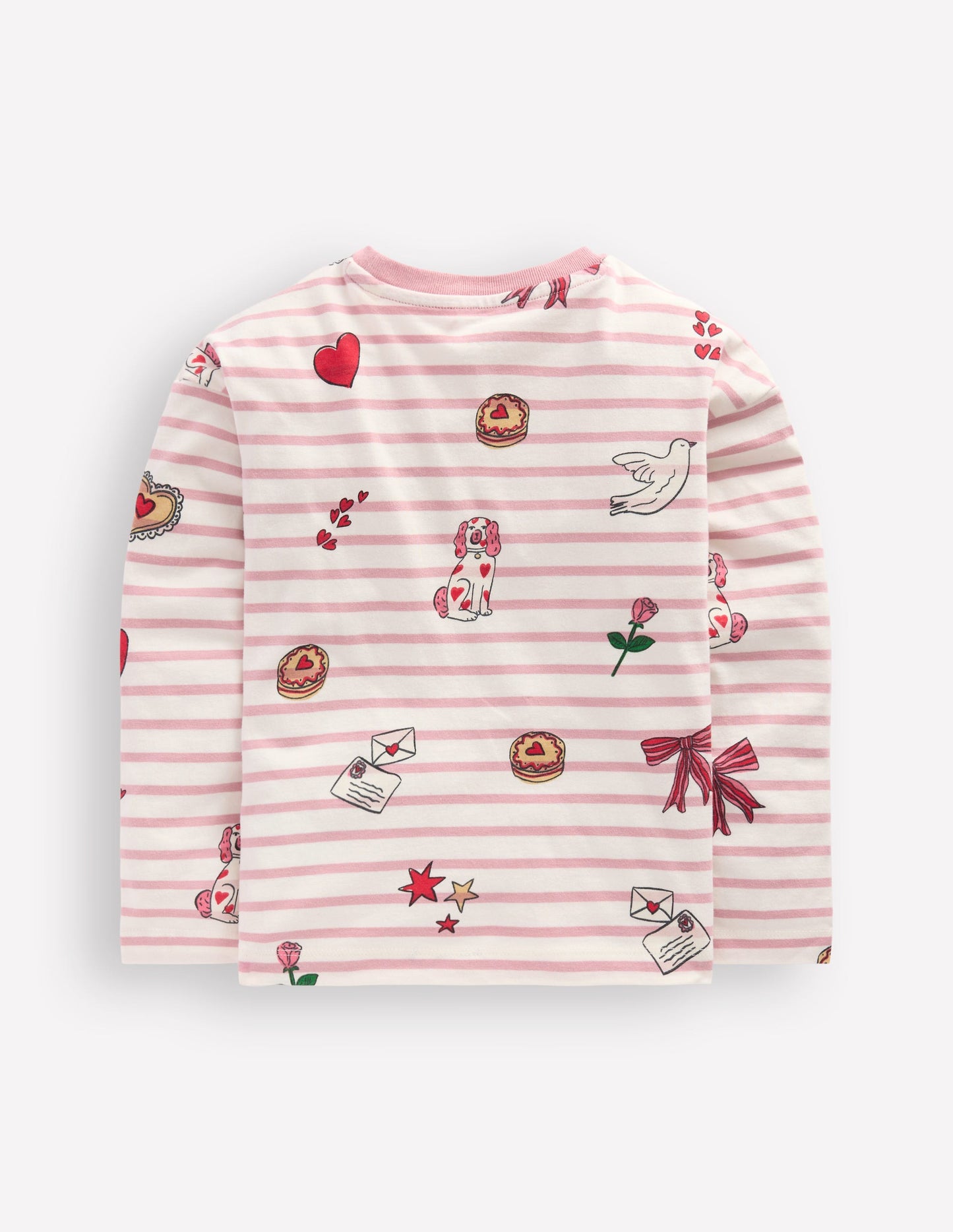 Relaxed Breton-Pink Valentine Stripe