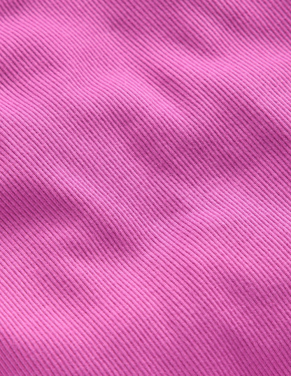 Short Sleeve Ribbed T-shirt-Purple-3