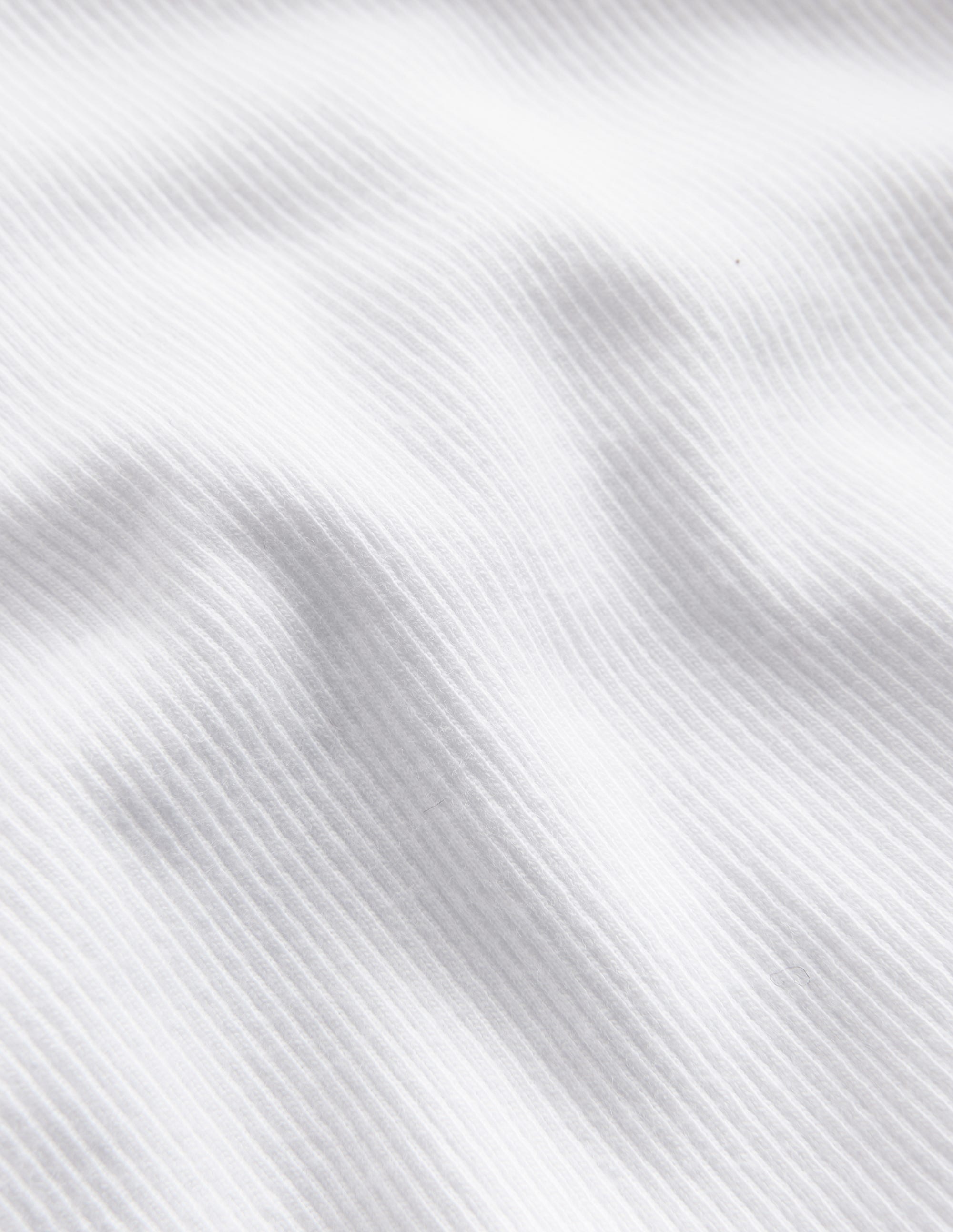 Short Sleeve Ribbed T-shirt-White - Image 4