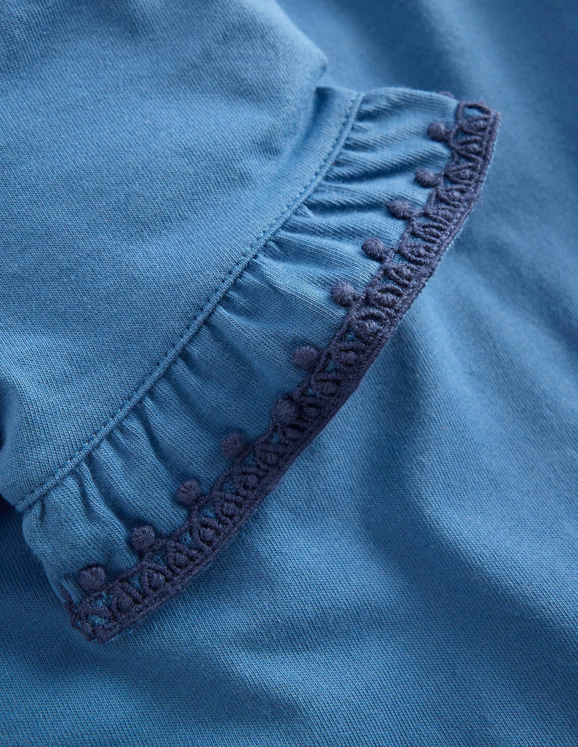 Ruffle Sleeve T-shirt-Delft-3