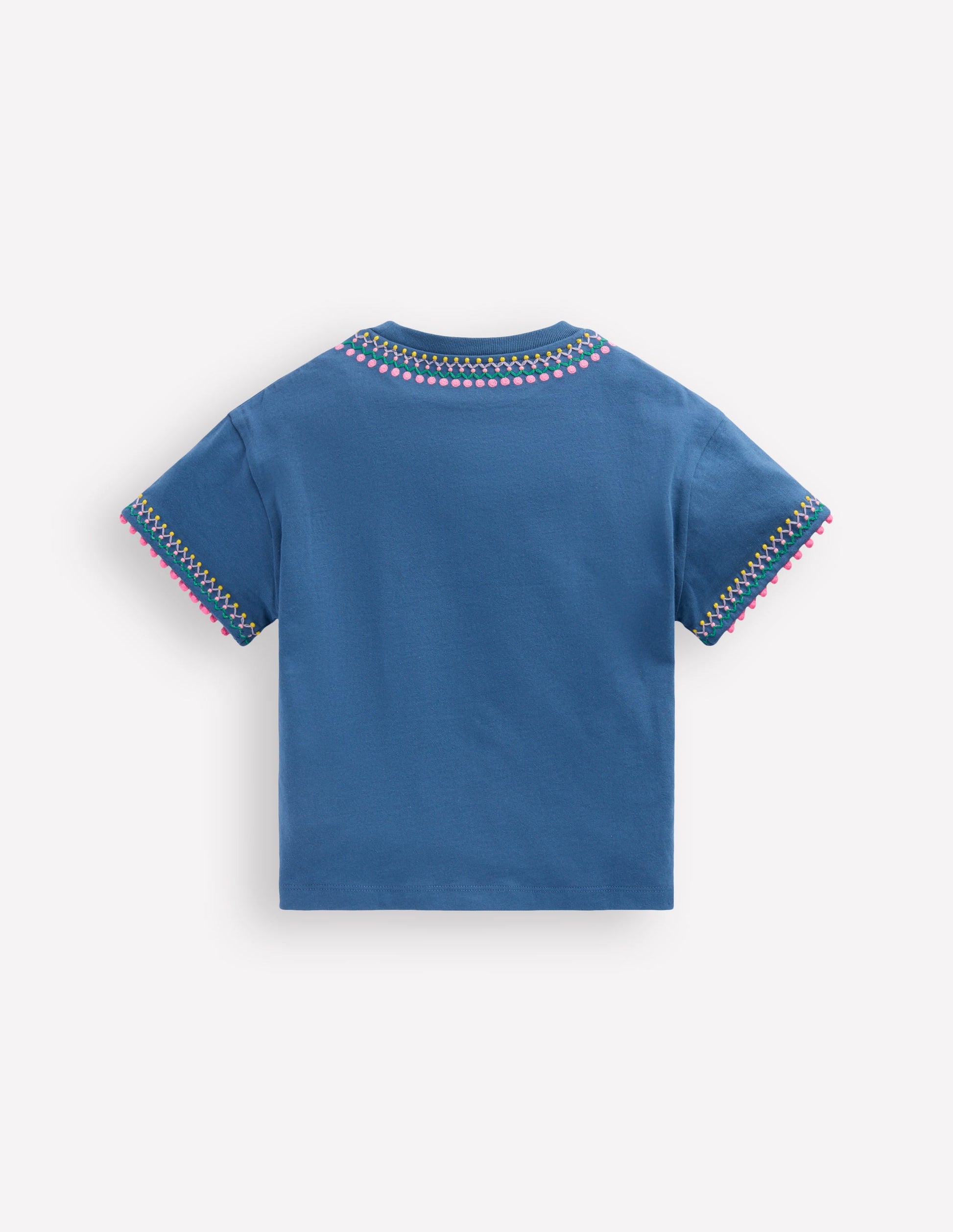 Relaxed Embroidered T-shirt-Navy-2