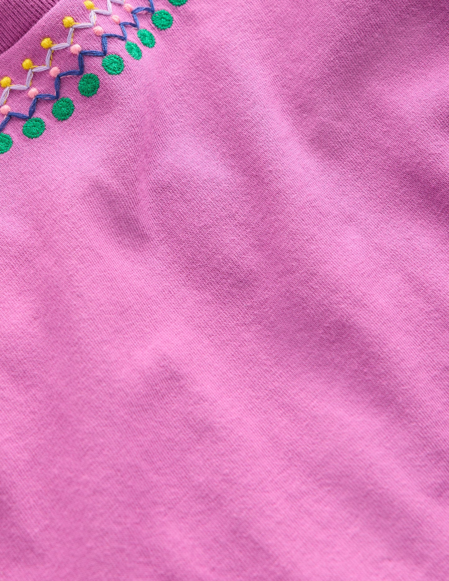 Relaxed Embroidered T-shirt-Radiant Orchid