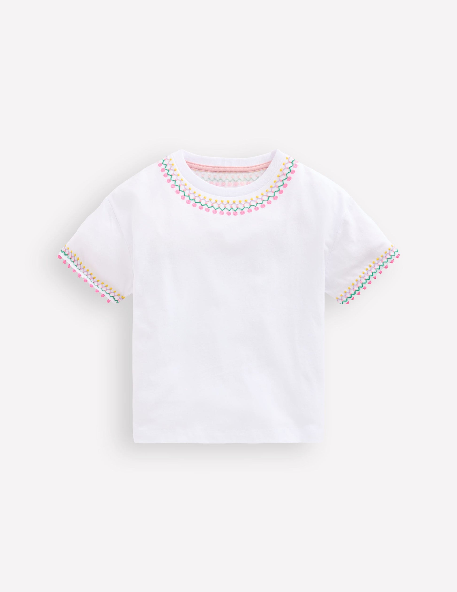 Relaxed Embroidered T-shirt-White-1