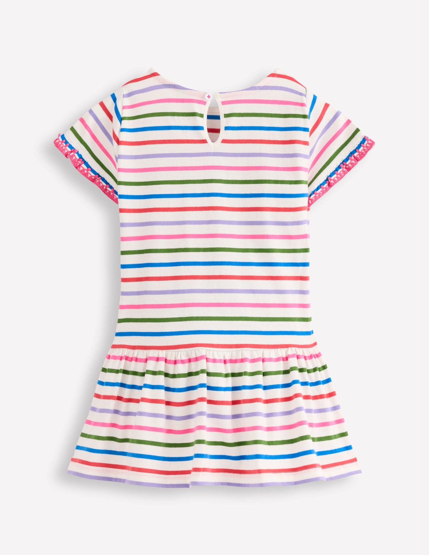 Dropped Sleeve Tunic-Multi Stripe