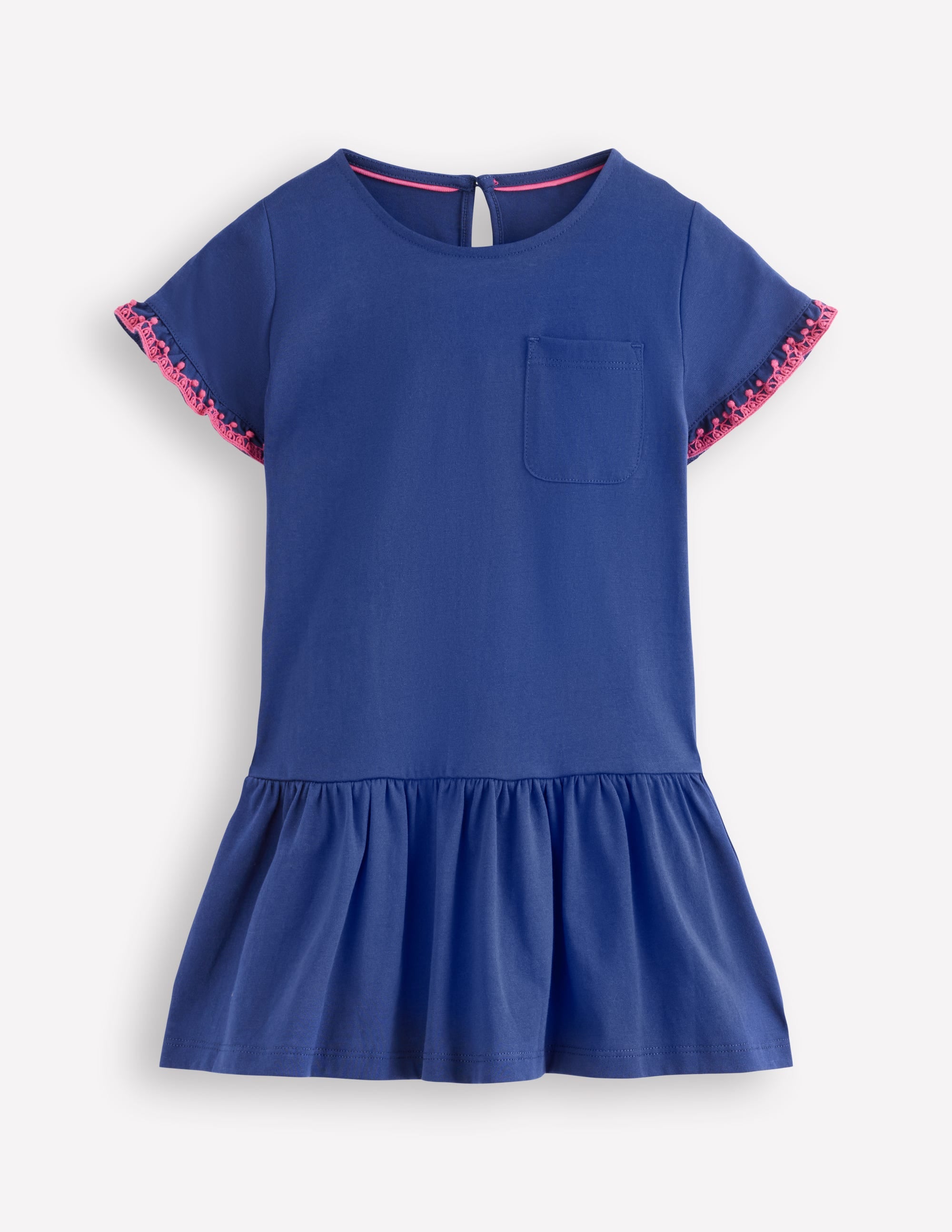 Dropped Sleeve Tunic-Navy - Image 1